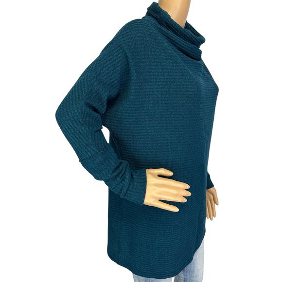 Free People We The Free Kitty Thermal Tunic Top Teal Deep Valley Size XS - Picture 7 of 14